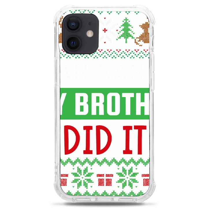 Funny Christmas Sweater T- Shirt Dear Santa My Brother Did It T- Shirt iPhone 12 mini TPU UV Print Case	