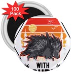 Porcupine T-shirtlife Is Better With Porcupines Porcupine T-shirt 3  Magnets (100 pack) Front