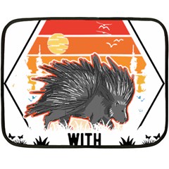 Porcupine T-shirtlife Is Better With Porcupines Porcupine T-shirt Fleece Blanket (mini) by EnriqueJohnson