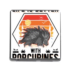 Porcupine T-shirtlife Is Better With Porcupines Porcupine T-shirt Memory Card Reader (square 5 Slot) by EnriqueJohnson