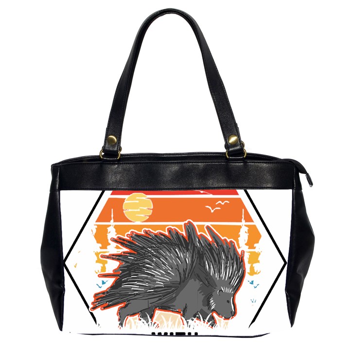 Porcupine T-shirtlife Is Better With Porcupines Porcupine T-shirt Oversize Office Handbag (2 Sides)