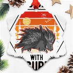 Porcupine T-shirtlife Is Better With Porcupines Porcupine T-shirt Ornament (Snowflake) Front