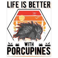 Porcupine T-shirtlife Is Better With Porcupines Porcupine T-shirt Drawstring Bag (small) by EnriqueJohnson