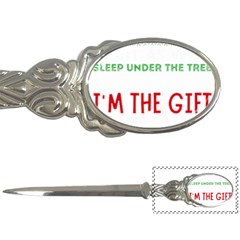 Funny Christmas Sweater T- Shirt Might As Well Sleep Under The Christmas Tree T- Shirt Letter Opener by ZUXUMI