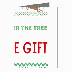 Funny Christmas Sweater T- Shirt Might As Well Sleep Under The Christmas Tree T- Shirt Greeting Cards (pkg Of 8) by ZUXUMI