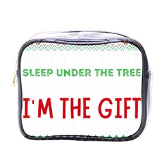 Funny Christmas Sweater T- Shirt Might As Well Sleep Under The Christmas Tree T- Shirt Mini Toiletries Bag (one Side) by ZUXUMI