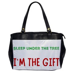 Funny Christmas Sweater T- Shirt Might As Well Sleep Under The Christmas Tree T- Shirt Oversize Office Handbag by ZUXUMI