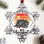 Porcupine T-shirtlife Is Better With Porcupines Porcupine T-shirt Metal Large Snowflake Ornament Front