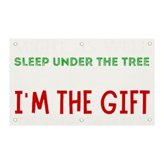 Funny Christmas Sweater T- Shirt Might As Well Sleep Under The Christmas Tree T- Shirt Banner And Sign 5  X 3  by ZUXUMI