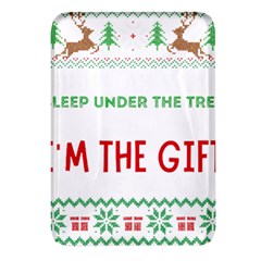 Funny Christmas Sweater T- Shirt Might As Well Sleep Under The Christmas Tree T- Shirt Rectangular Glass Fridge Magnet (4 Pack) by ZUXUMI