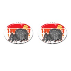 Porcupine T-shirtlife Would Be So Boring Without Porcupines T-shirt Cufflinks (oval) by EnriqueJohnson