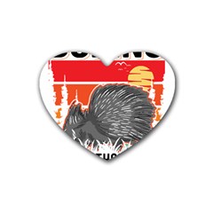 Porcupine T-shirtlife Would Be So Boring Without Porcupines T-shirt Rubber Coaster (heart) by EnriqueJohnson