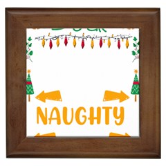 Funny Christmas T- Shirt Dear Santa They Are The Naughty Ones, Funny Christmas T- Shirt Framed Tile by ZUXUMI