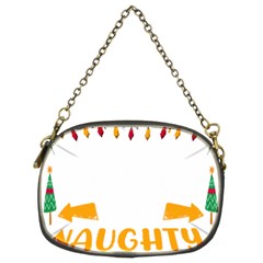 Funny Christmas T- Shirt Dear Santa They Are The Naughty Ones, Funny Christmas T- Shirt Chain Purse (two Sides) by ZUXUMI