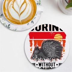 Porcupine T-shirtlife Would Be So Boring Without Porcupines T-shirt Uv Print Round Tile Coaster by EnriqueJohnson