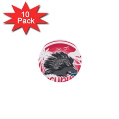 Porcupine T-shirtporcupine Girl T-shirt 1  Mini Buttons (10 Pack)  by EnriqueJohnson