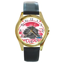 Porcupine T-shirtporcupine Girl T-shirt Round Gold Metal Watch by EnriqueJohnson