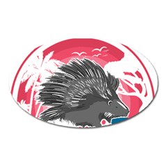 Porcupine T-shirtporcupine Girl T-shirt Oval Magnet by EnriqueJohnson