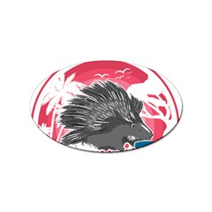 Porcupine T-shirtporcupine Girl T-shirt Sticker Oval (100 Pack)