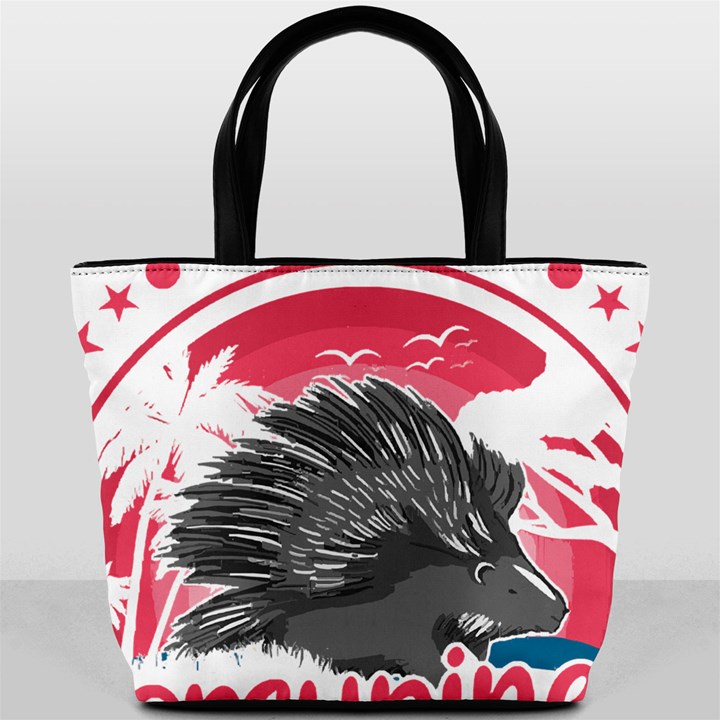 Porcupine T-shirtporcupine Girl T-shirt Bucket Bag