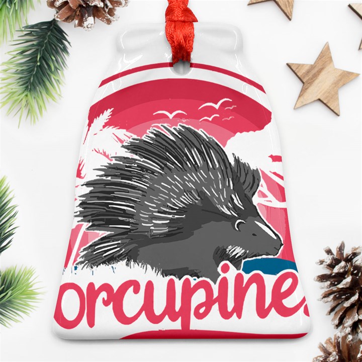 Porcupine T-shirtporcupine Girl T-shirt Bell Ornament (Two Sides)