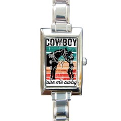 Funny Cowgirl T- Shirt Funny Cowgirl T- Shirt Rectangle Italian Charm Watch by ZUXUMI