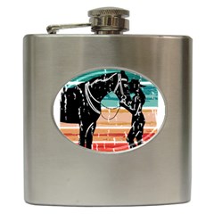 Funny Cowgirl T- Shirt Funny Cowgirl T- Shirt Hip Flask (6 Oz) by ZUXUMI