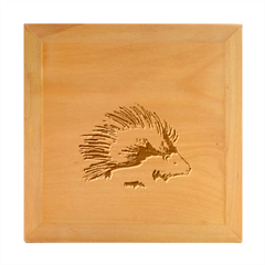 Porcupine T-shirtporcupine Girl T-shirt Wood Photo Frame Cube by EnriqueJohnson