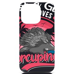 Porcupine T-shirtporcupine Girl T-shirt Iphone 14 Pro Black Uv Print Case by EnriqueJohnson