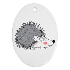 Porcupine T-shirtwhite Look Calm Porcupine 03 T-shirt Ornament (oval) by EnriqueJohnson