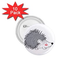 Porcupine T-shirtwhite Look Calm Porcupine 03 T-shirt 1 75  Buttons (10 Pack) by EnriqueJohnson