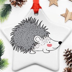 Porcupine T-shirtwhite Look Calm Porcupine 03 T-shirt Star Ornament (two Sides) by EnriqueJohnson