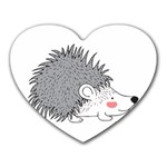 Porcupine T-shirtwhite Look Calm Porcupine 03 T-shirt Heart Mousepad Front