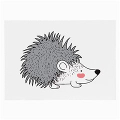 Porcupine T-shirtwhite Look Calm Porcupine 03 T-shirt Large Glasses Cloth (2 Sides) by EnriqueJohnson