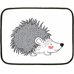 Porcupine T-shirtwhite Look Calm Porcupine 03 T-shirt Fleece Blanket (mini) by EnriqueJohnson