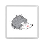 Porcupine T-shirtwhite Look Calm Porcupine 03 T-shirt Memory Card Reader (Square) Front