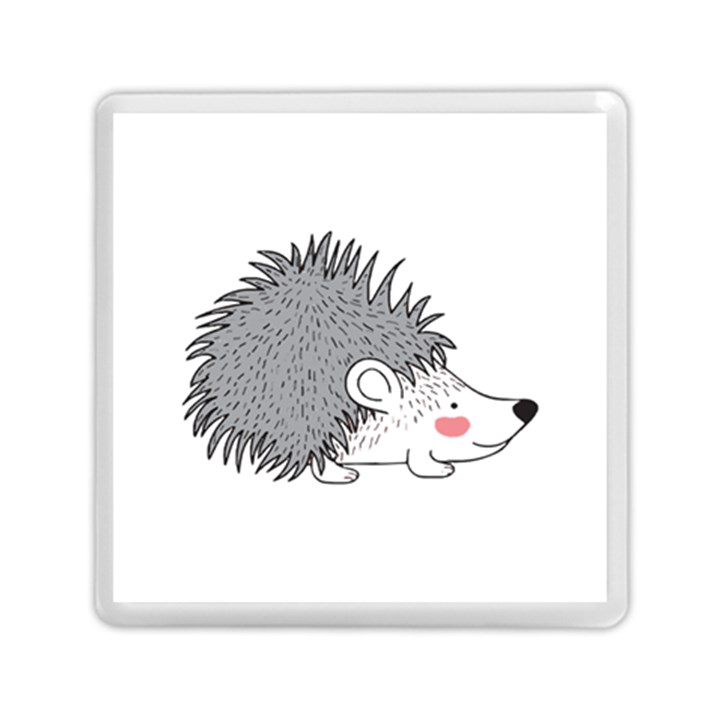 Porcupine T-shirtwhite Look Calm Porcupine 03 T-shirt Memory Card Reader (Square)