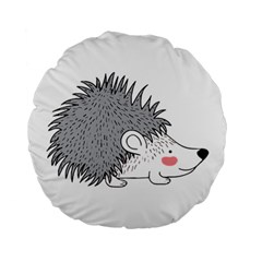 Porcupine T-shirtwhite Look Calm Porcupine 03 T-shirt Standard 15  Premium Round Cushions by EnriqueJohnson