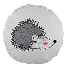 Porcupine T-shirtwhite Look Calm Porcupine 03 T-shirt Large 18  Premium Round Cushions by EnriqueJohnson