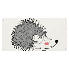 Porcupine T-shirtwhite Look Calm Porcupine 03 T-shirt Banner And Sign 6  X 3  by EnriqueJohnson