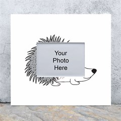 Porcupine T-shirtwhite Look Calm Porcupine 03 T-shirt White Wall Photo Frame 5  X 7  by EnriqueJohnson