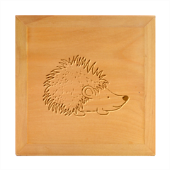 Porcupine T-shirtwhite Look Calm Porcupine 03 T-shirt Wood Photo Frame Cube by EnriqueJohnson