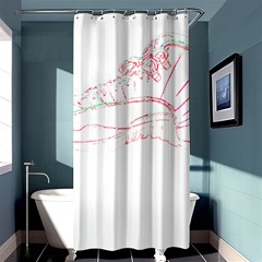 Funny Momments T- Shirt I Walk Around Like Everything’s Fine, But Deep Down, Inside My Shoe, My Sock Shower Curtain 36  X 72  (stall)  by ZUXUMI