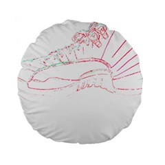 Funny Momments T- Shirt I Walk Around Like Everything’s Fine, But Deep Down, Inside My Shoe, My Sock Standard 15  Premium Round Cushions by ZUXUMI