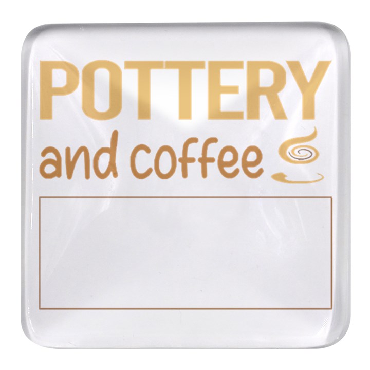 Pottery T-shirtif It Involves Coffee Pottery Potter T-shirt Square Glass Fridge Magnet (4 pack)