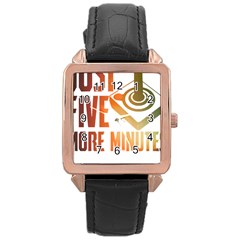 Gaming Controller Quote T- Shirt A Gaming Controller Quote Just Five More Minutes T- Shirt (1) Rose Gold Leather Watch  by ZUXUMI