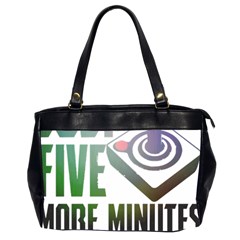 Gaming Controller Quote T- Shirt A Gaming Controller Quote Just Five More Minutes T- Shirt (2) Oversize Office Handbag (2 Sides) by ZUXUMI