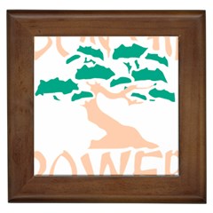 Power Of The Bonsai T-shirtpower Of The Bonsai T-shirt Framed Tile by EnriqueJohnson