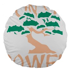 Power Of The Bonsai T-shirtpower Of The Bonsai T-shirt Large 18  Premium Flano Round Cushions by EnriqueJohnson