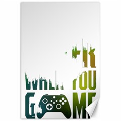 Gaming Controller Quote T- Shirt A Gaming Controller Quote Life Is Better When You Game T- Shirt (1) Canvas 20  X 30  by ZUXUMI